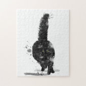 BLACK MAINE COON CAT - LEGPUZZEL (Verticaal)