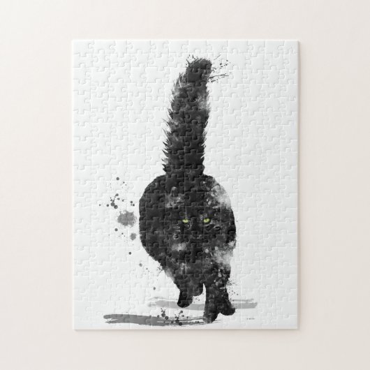 BLACK MAINE COON CAT - LEGPUZZEL (Verticaal)