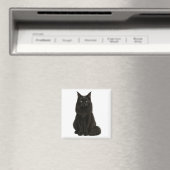 Black Maine Coon Magnet (Insitu (Vaatwasser))