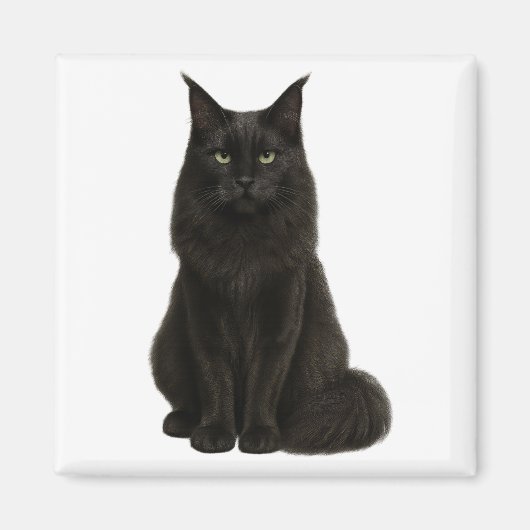 Black Maine Coon Magnet (Voorkant)