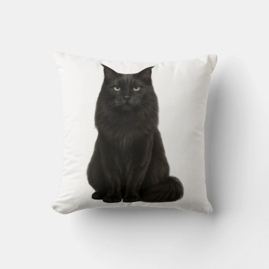 Black Maine Coon Pillow Kussen (Voorkant)