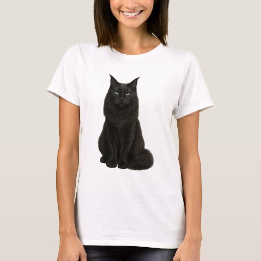 Black Maine Coon T-Shirt (Voorkant)