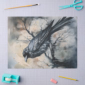 Black Majestic Raven Tissuepapier (Craft)