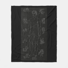 Black Make Horoscoop Zodiac Fleece Deken