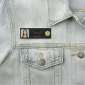 Black Makeup Artist Beauty Salon Employee ID Naamplaatje (In situ)