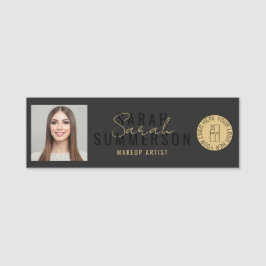 Black Makeup Artist Beauty Salon Employee ID Naamplaatje