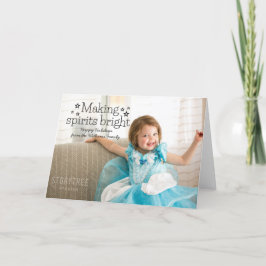 Black Making Spirits Bright Holiday-fotokaart Feestdagen Kaart