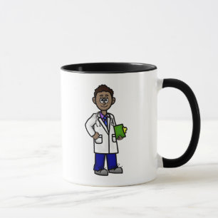 Black Male Doctor Holding Clip Board Mok
