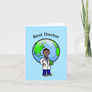 Black Male Doctor Wenskaart Kaart