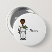 Black Male Nurse Button (Voorkant /achterkant)
