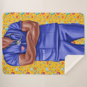 Black Male Nurse Doctor Sherpa Deken (Voorkant (horizontaal))