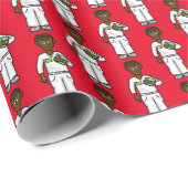 Black Male Nurse Gift Wrap Cadeaupapier (Rol Hoek)