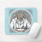 Black Male Physician Assistant Muismat (Met muis)