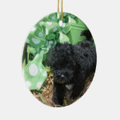 Black Maltipoo Puppy Keramisch Ornament (Rechts)