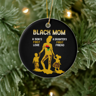 Black Mam Africa Family Persoonlijk Keramisch Ornament