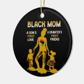 Black Mam Africa Family Persoonlijk Keramisch Ornament (Links)