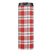 Black Mama Beer Red & White Pset Flannel Pattern Thermosbeker (Achterkant)