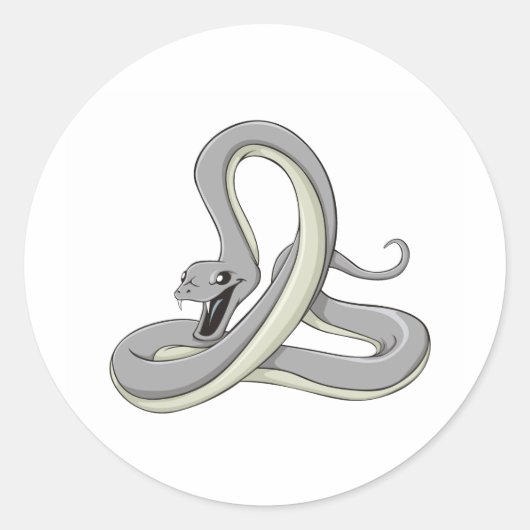 Black Mamba Ronde Sticker (Voorkant)