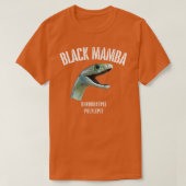 black mambla deadly snake design Dendroaspis polyl T-shirt (Design voorkant)