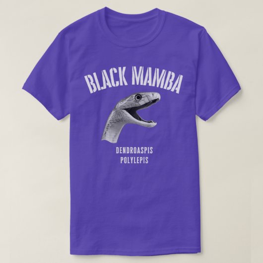 black mambla deadly snake design Dendroaspis polyl T-shirt (Design voorkant)