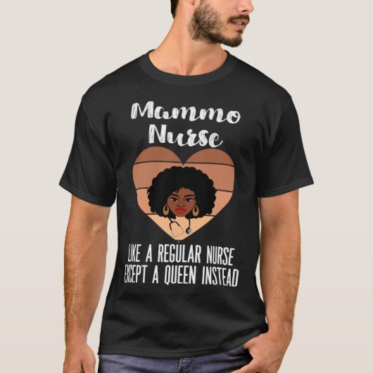 Black Mammography Nurse CNA LPN APN Melanated Mamm T-shirt (Voorkant)