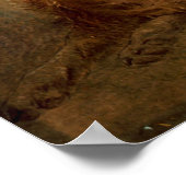 Black Man Reading Newspaper by Candlelight Poster (Hoek)