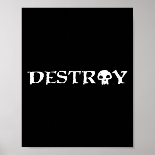 Black Mana destroy' Tcg Magic Skateboarding Skate  Poster (Voorkant)