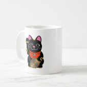 Black Maneki Neko Koffiemok (Voorkant links)
