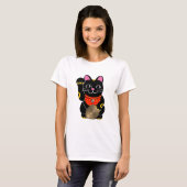 Black Maneki Neko T-shirt (Voorkant volledig)
