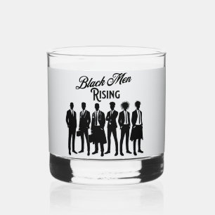 Black Mans Verjaardag Likeur cadeau/Black Rising Whisky Glas