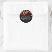 Black Maple Leaf Herfst Autumn Wedding Sticker (Tas)