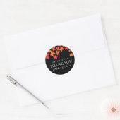 Black Maple Leaf Herfst Autumn Wedding Sticker (Envelop)