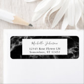 Black Marble 2 Return Address Label (Insitu)