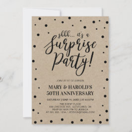 Black & Marble | 50ste verjaardagsfeest trouwjubil Kaart