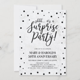 Black & Marble | 50ste verrassingshuwelijksjubileu Kaart