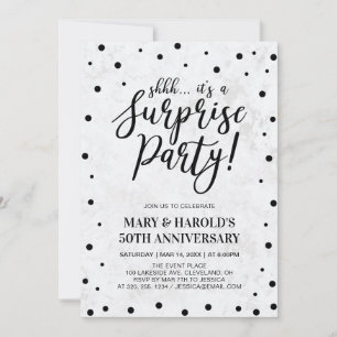 Black & Marble   50ste verrassingshuwelijksjubileu Kaart