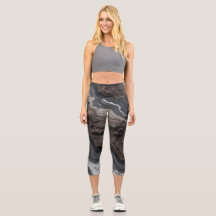 Black Marble Abstract Leggings – yoga pants