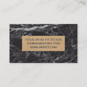 Black Marble | Brown Paper Banner Visitekaartje (Achterkant)