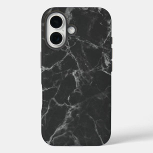 Black Marble iPhone 16 Hoesje