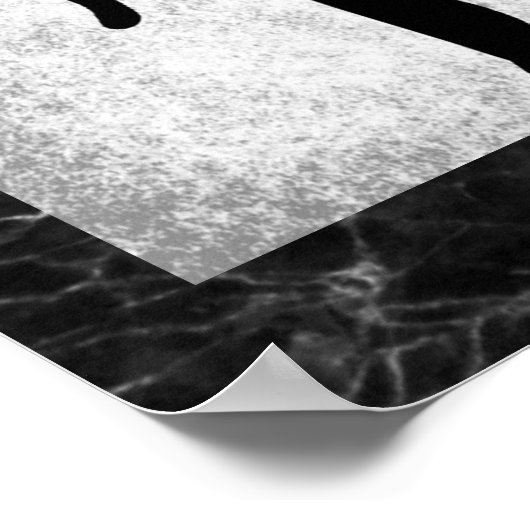 Black Marble Chai Symbol Poster (Hoek)