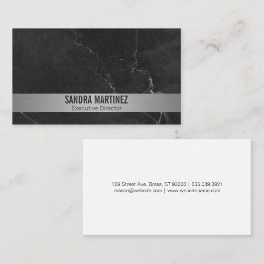 Black Marble | Directeur Visitekaartje (Voorkant / Achterkant)