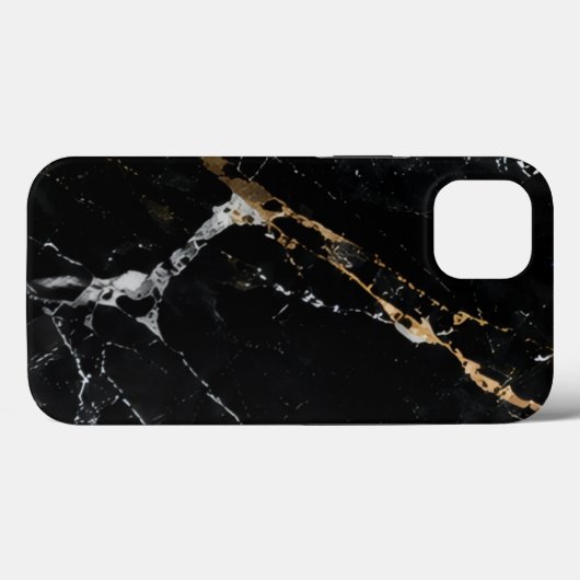Black Marble Elite Case-Mate iPhone Case (Achterkant (horizontaal))