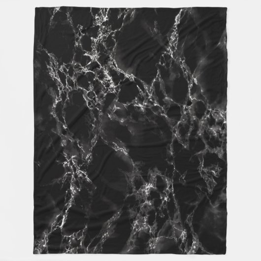 Black Marble Fleece Blanket (Voorkant)