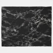Black Marble Fleece Blanket (Voorkant (Horizontaal))