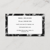 Black Marble Glam Gold & Glitter Visitekaartje (Achterkant)