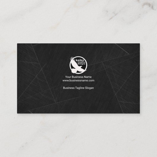 Black Marble Gold Fleck Borders CEO Founder Visitekaartje (Achterkant)