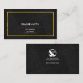 Black Marble Gold Fleck Borders CEO Founder Visitekaartje (Voorkant / Achterkant)