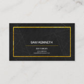 Black Marble Gold Fleck Borders CEO Founder Visitekaartje (Voorkant)