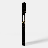 black marble gold hoesje voor iphone 14 (Achterkant / Rechts)