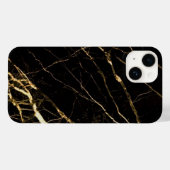 black marble gold hoesje voor iphone 14 (Achterkant (horizontaal))